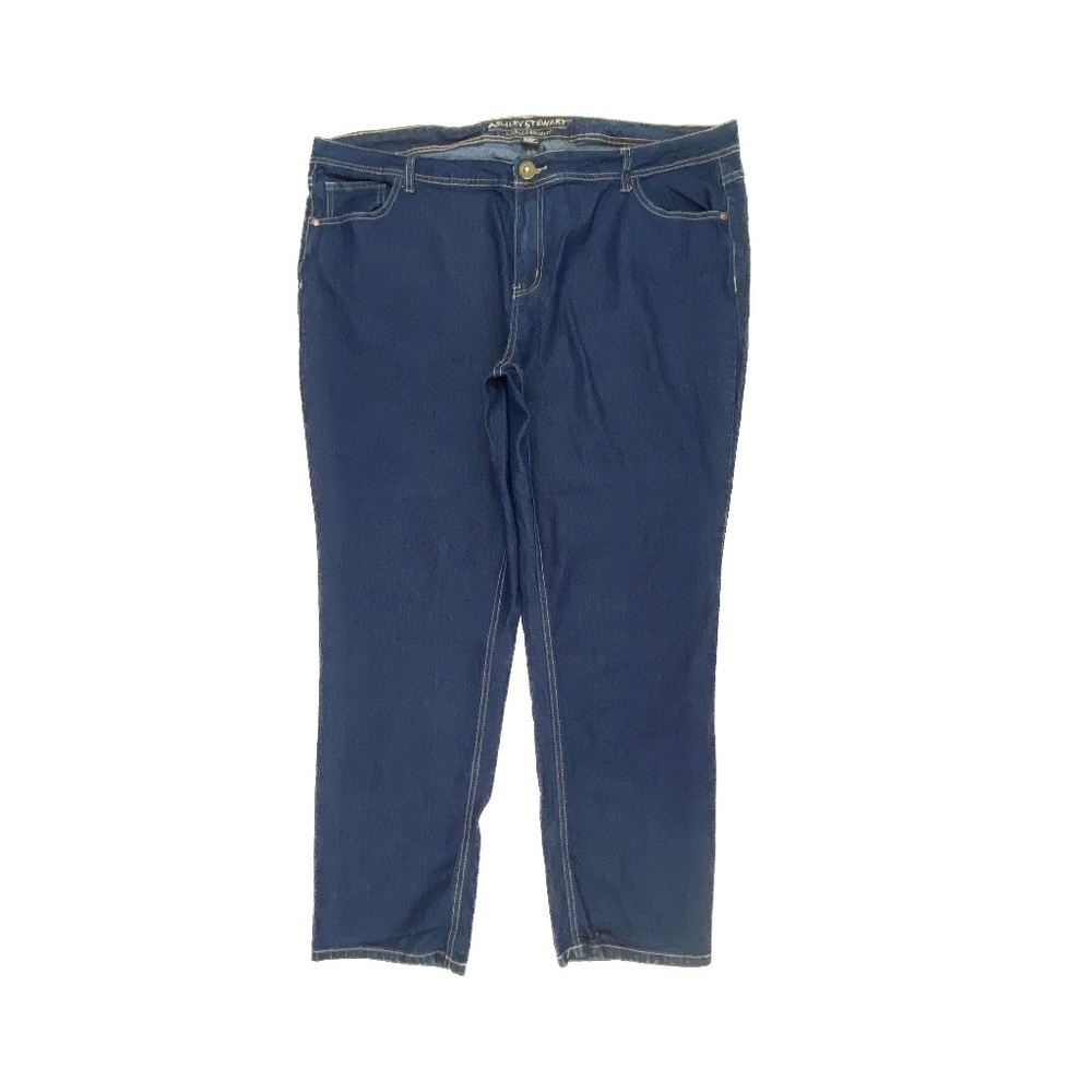 Ashley‎ Stewart Average Skinny Women's size 24W Dark Wash Blue Denim Jeans